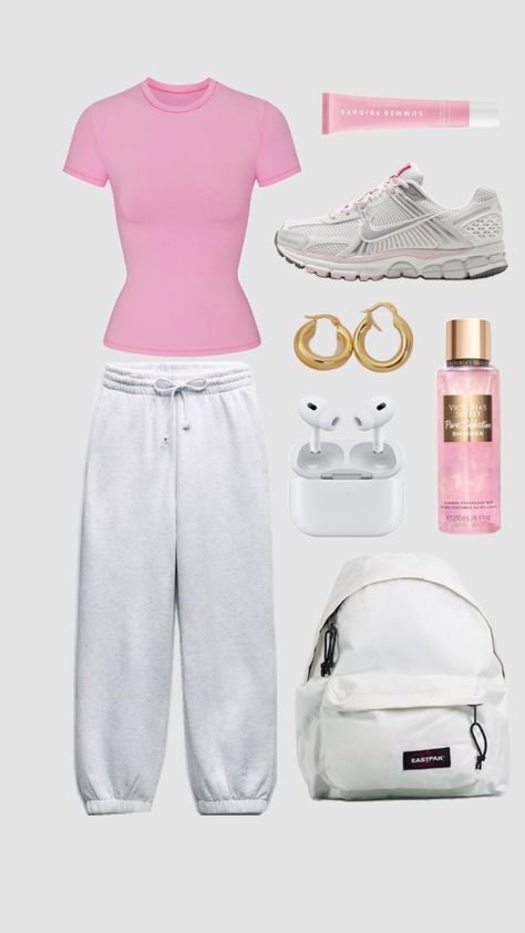 #pink #white #outfit #trend #sport #fyp White, Pink