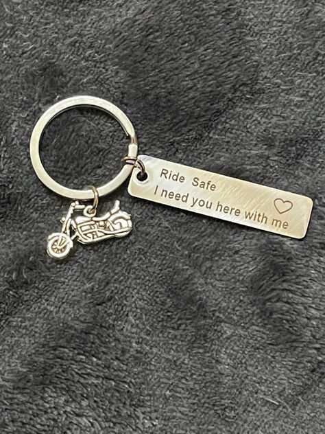 Motorcycle Classic Ride Safe Biker Keychain Gifts For Bikers Motorcycles, Biker Keychain, Goft Ideas, Motorcycle Classic, Motorcycle Keychain, Diy Birthday Gifts For Friends, Clay Work, Special Someone, Everyday Fashion Outfits