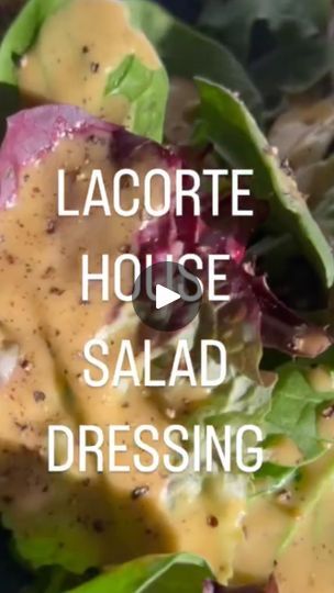 1M views · 6.8K reactions | THE BEST SALAD DRESSING aka LaCorte House Salad Dressing 🥗

When I tell you this is the only salad dressing recipe you ever need, I mean it. It’s full of bright, gorgeous flavor - that like my friend Kelly says- you could eat it with a tire it’s so good. This makes a big batch, and it’ll keep in the fridge for a week or so, as long as it’s in an airtight container! If anything can get me to eat a salad…it’s this dressing. 

INGREDIENTS:
1 cup EVOO
1/3 cup Apple cider vinegar
1/4 cup soy sauce
1 tbsp Dijon mustard
1 tsp black pepper
4 cloves of garlic
1/2 tsp nutritional yeast (optional)
1 tbsp honey to sweeten it up (optional) 

DIRECTIONS:
Using either a handheld immersion blender or a standard blender, blend all ingredients together until smooth. Pour over sa House Salad Dressing, Best Salad Dressing, The Best Salad, Salad Dressing Recipes Healthy, Best Salad, Salad Dressing Recipe, Salad Dressing Recipes Homemade, House Salad, Salad Sauce