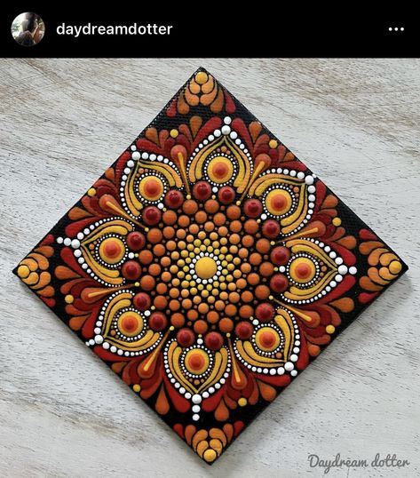 Square Dot Mandala Design, Art Classroom Organization, Painted Mirror Art, Mosaic Art Diy, Mandala Painted Rocks, Mandala Rock Art, Coaster Art, Mandala Canvas, Mandala Art Therapy