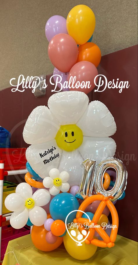 #groovythemeparty #party #birthday #eventplanner #birthdayparty #balloons #partydecor #events #texas #babyshower #birthdaydecor #partyideas #kidsparty #theme #lillysballoondesign #partydecoration #happybirthday #kidspartyideas #birthdaygirl #cake #eventstylist #handmade #decorationideas #groovy #funky #vintage #retro #hippie #soulfunk #sanantonio Groovy Balloon Bouquet, Groovy Party Theme, Groovy Theme, Groovy Party, Arch Ideas, Bday Girl, Balloon Design, Balloon Animals, Balloon Bouquet