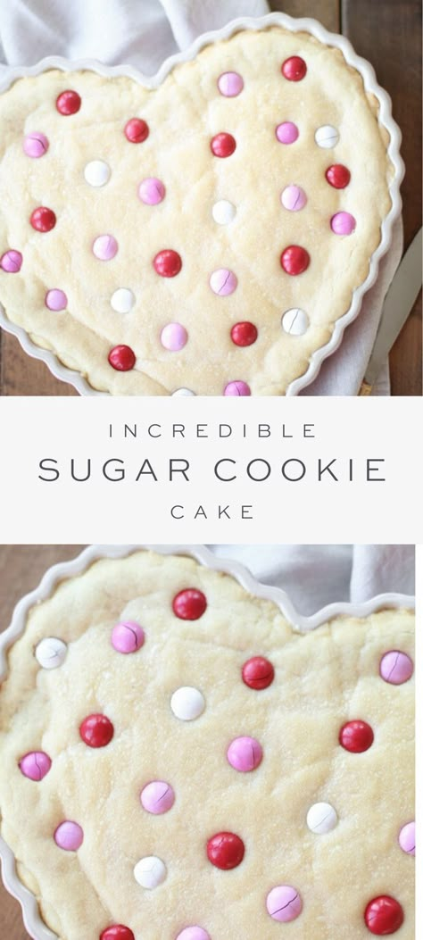 Sugar Cookie Cake Recipe, Sugar Cookie Cake, Cake Valentine, The Best Sugar Cookie Recipe, The Best Birthday Cake, Chewy Sugar Cookie, Birthday Cake Cookies, Best Sugar Cookie, Best Birthday Cake