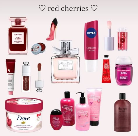 Cherry Products, Fragrances Perfume Woman, Perfume Collection Fragrance, Shower Skin Care, Body Smells, Perfect Skin Care Routine, Pretty Skin Care, Perfume Scents, Perfume Lover