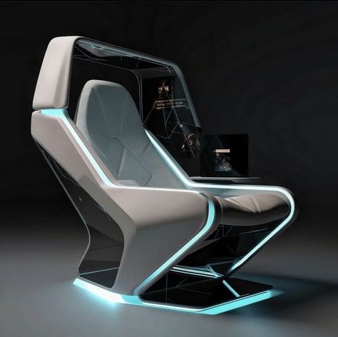 Futuristic Furniture Design Inspiration, Futuristic Bedroom Design, Futuristic Bedroom Ideas, Sci Fi Furniture, Futuristic Chair, Futuristic Bedroom, Future Furniture, Bedroom Ideas For Small Rooms, Spaceship Interior