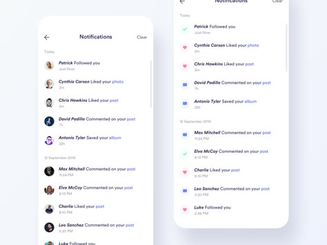 Daily UI Challenge #049 - Notifications by Udara Ui Design Dashboard, Graphic Layout, Wireframe Design, Ux Mobile, App Interface Design, Daily Ui, Mobile Ui Design, Ios Design, App Interface