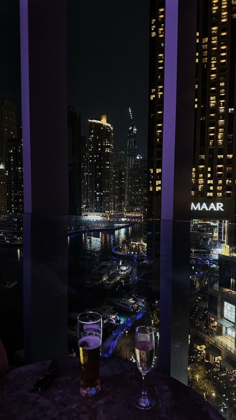 Date Night Aesthetics, Dubai Aesthetic Night, City Lights Wallpaper, Pretty Cities, Rooftop City, Miami Lifestyle, City View Night, Men Cave, Pretty Views