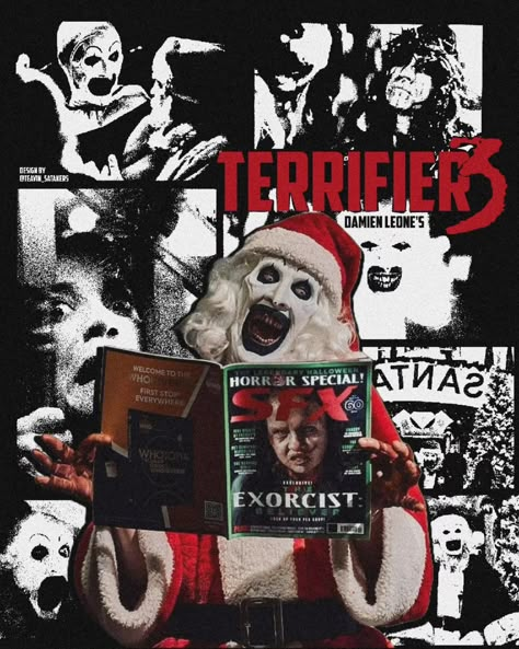 Thanks santa - Terrifier 3 Graphic design/ poster design 27/10/24 ======== Design made with: Sketchbook app ======== Asset image: Instagram - TERRIFIER 3 - - - - - - TAGS: #graphicdesign #icographica #graphics #selectedwork #posterdesign #eminem #posterdesign #ishowspeed #fyp #tips #design #tshirt #graphicdesigners #tshirts #streetstyle #streetwear #horror Terrifier 3 Poster, Terrifier Poster, Terrifier Santa, Terrifier 3, Sketchbook App, Tips Design, Image Instagram, Scary Clowns, Design Tshirt