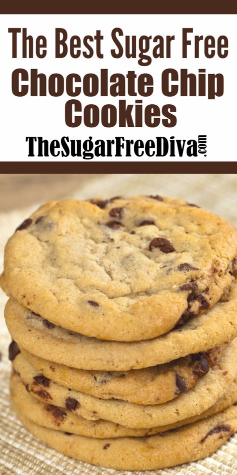 Sugarfree Cookies, Sugar Free Cookie Recipes, Sugar Free Chocolate Chip Cookies, Healthy Sugar Alternatives, Tarte Vegan, Smores Dessert, Healthier Treats, Sugar Free Baking, Sugar Free Recipes Desserts