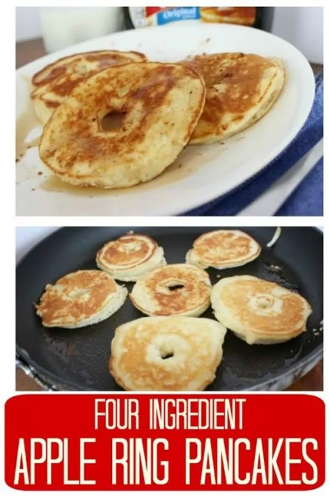 Apple Spice Muffins, Apple Rings, Appetizer Sandwiches, 4 Ingredient Recipes, Cinnamon Pancakes, Yogurt Parfaits, Chocolate Banana Muffins, Apple Pancakes, After School Snack