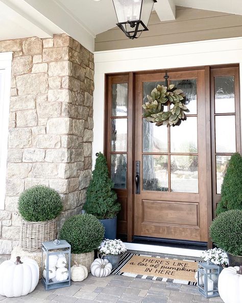 A great front door can totally transform your house and add loads of curb appeal. Here are some of our favorite ideas. Boat House Front Door, Front Door With Semi Circle Window, Farmhouse Front Door With Side Lights, Exterior Front Door Ideas, Front Door Inspiration, Best Front Doors, Front Door Styles, Craftsman Door, Farmhouse Front Door