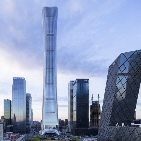 World of Architecture na Instagramie: „China Zun(CITIC Tower) by @kohnpedersenfox 🤩 I couldn’t resist posting this again! - Use Hashtag #WorldOfArchitecture for a chance to be…” China Zun, Architecture Office Building, Office Building Design, Architecture Tower, Bridges Architecture, Over The Clouds, Urban Living Room, Seaside City, Travel China