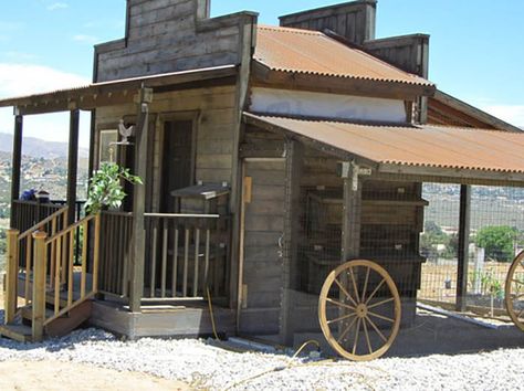 Old West Saloon, Cute Chicken Coops, Chicken Coup, Building A Chicken Coop, Chicken Coop Plans, Chicken Coops, Chicken House, Building A Shed, Chicken Farm