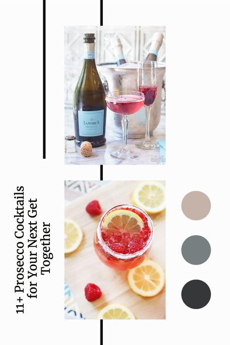 Are you hosting your next get together and looking to impress your guests with a creative beverage menu? Look no further! This article has 11+ Prosecco Cocktails that are perfect for your next gathering. Not only are these drinks easy to make, but they are flavorful and a sure-fire way to make your evening extra special. Let's get started! Drinks Easy To Make, Bellini Bar, Prosecco Cocktail Recipes, Pear Vodka, Vodka Tonic, Prosecco Cocktails, Happy Hour Drinks, Unique Cocktails, Raspberry Sorbet