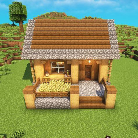 - YouTube Simple Village House Design Minecraft, Simple Minecraft Builds, Minecraft Cabin, Minecraft Roof, Minecraft Small House, Minecraft Base, Minecraft Town, Minecraft Starter House, Modern Minecraft Houses