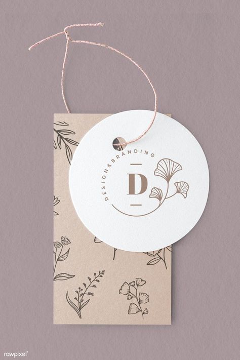 Gifting Logo Design, Gift Logo Design Ideas, Hangtag Design Inspiration, Flower Logo Design Graphics, Tag Card Design, Art Shop Logo, Hangtags Design, Store Logo Ideas, Shop Card Design