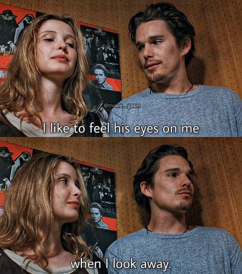 more than just Movie Quotes on Instagram: “this movie❤️this scene🥀🥀 🎶🎶Come Here/Kath Bloom @loveandmelancholy lemme know what you think about this movie in comments Before Sunrise…” When Your Crush Looks At You, When Your Crush, Quotes On Instagram, Before Sunrise, Come Here, Your Crush, Having A Crush, Movie Quotes, What You Think