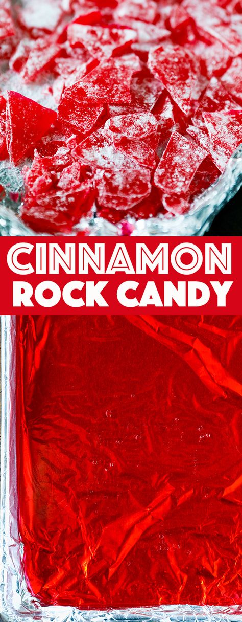 Cinnamon Rock Candy, Hard Candy Recipe, Cinnamon Hard Candy, Christmas Candy Easy, Easy Christmas Candy Recipes, Hard Candy Recipes, Easy Treats To Make, Easy Candy Recipes, Cinnamon Candy