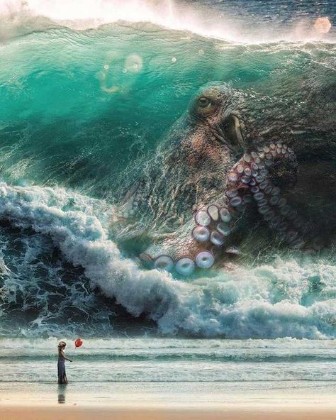 Wow!  - Imgur Steampunk Tendencies, Trash Art, World Of Fantasy, Foto Art, Sea Monsters, Dutch Artists, 판타지 아트, Fantasy Artwork, Surreal Art