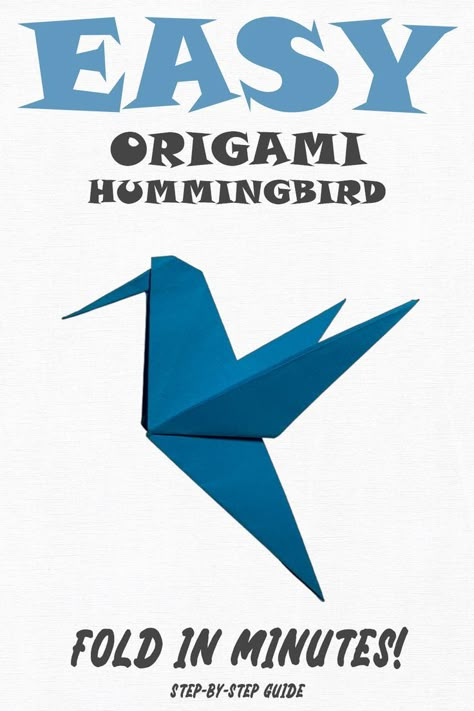 Outfits For Tall People, Origami Bird Easy, Bird Party Ideas, Cute Diy Stuff, Origami Hummingbird, Reference Objects, May Baskets, Paper Tiger, June Crafts