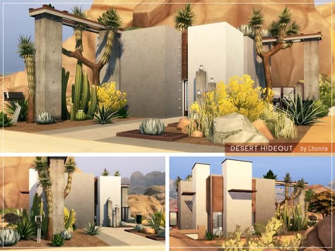 The Sims Resource - Desert Hideout Ts4 Interior, Sims4 Builds, Building References, Oasis Springs, The Sims 4 Lots, Alpha Cc, Sims Houses, Sims Builds, Sims 4 House Plans