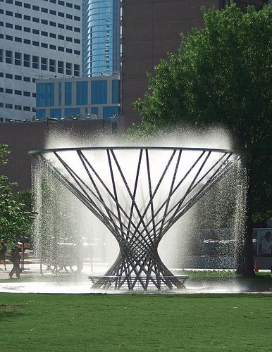 Balance: Symmetrical   There is Balance and unity in this sculpture fountain Diy Garden Sculpture Ideas, Diy Garden Sculpture, Garden Sculpture Ideas, Bowl Sculpture, Sculpture Fountain, Water Sculpture, Fountain Design, Landscape Elements, By Any Means Necessary