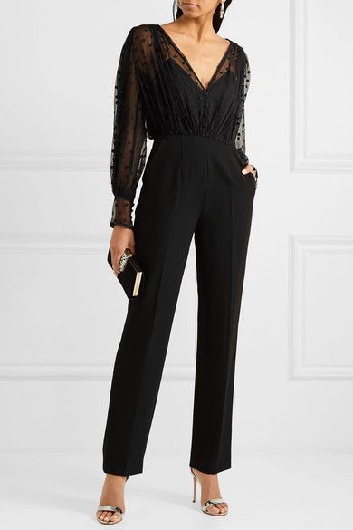 d9731321ef4e063ebbee79298fa36f56desc40952874ri Tulle Jumpsuit, Jumpsuit Outfit Wedding, Fancy Jumpsuit, Black Jumpsuits, Classy Jumpsuit, Outfits Dressy, Jumpsuit Elegant, Jumpsuit Outfit, Embroidered Tulle