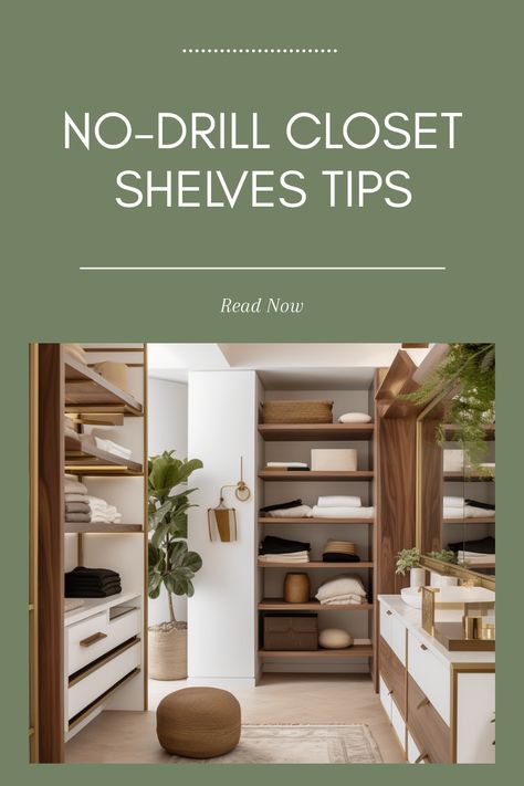 Are you looking to declutter your closet without the hassle of drilling or using heavy tools? This simple guide shows you how to add shelves efficiently while keeping everything organized. From utilizing adhesive strips to other clever storage solutions, you'll find everything you need to maximize your closet space. Say goodbye to disheveled clothes and tangled accessories! Whether you're a DIY novice or just need fresh ideas, this post offers easy and creative ways to enhance your storage in no time. Perfect for renters and homeowners alike, transform your storage space today! Diy Closet Storage Ideas, Tangled Accessories, Build Closet, Adjustable Closet Shelving, Linen Closet Shelves, Wood Closet Shelves, Diy Closet Storage, Declutter Your Closet, Closet Built Ins