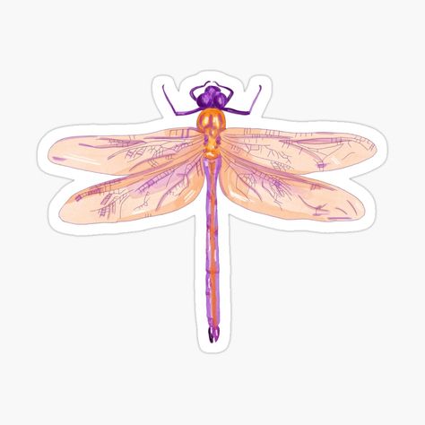 Get my art printed on awesome products. Support me at Redbubble #RBandME: https://www.redbubble.com/i/sticker/Dragonfly-by-j-eka/164880271.JCQM3?asc=u Bugs, My Art, Awesome Products, Art Prints, For Sale, Art, Bugs And Insects