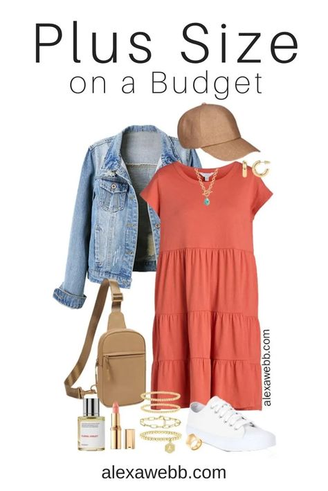 Plus Size on a Budget – Coral T-Shirt Dress - Alexa Webb Plus Size Spring Fashion 2024, Plus Size Casual Summer Outfits, Plus Size On A Budget, Summer Plus Size Outfits, Weekend Wear Summer, Plus Size Summer Outfits Casual, Outfit Idea For Summer, Cookout Outfit, T Shirt Dress Outfit