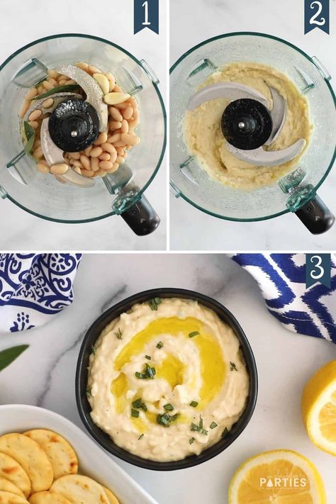 Creamy Homemade White Bean Dip Hummus No Tahini, 4th July Food, White Bean Hummus, Bean Hummus, White Bean Dip, Fall Appetizers, Sandwich Bar, Easy Party Food, Cucumber Recipes Salad