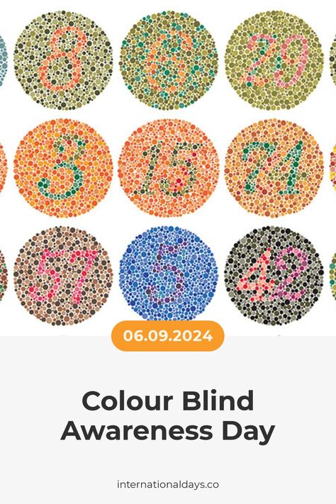 Today is #ColourBlindAwarenessDay - learn more about color vision deficiency & help spread awareness by sharing your story & experiences! Fertility Day, Color Vision Deficiency, United Nations Day, Colour Blind, Education Day, Poetry Day, Tree Day, International Days, Color Vision