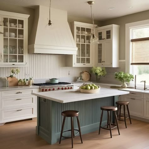 15 Beadboard Kitchen Backsplashes Ideas » HomeDecorFull Beadboard Around Kitchen Island, Kitchen Island Beadboard Ideas, Painted Beadboard Backsplash Kitchen, Beadboard In Kitchen, Colored Beadboard, White Beadboard Kitchen, Beadboard Backsplash Kitchen, Painted Beadboard Backsplash, Beadboard Kitchen Backsplash