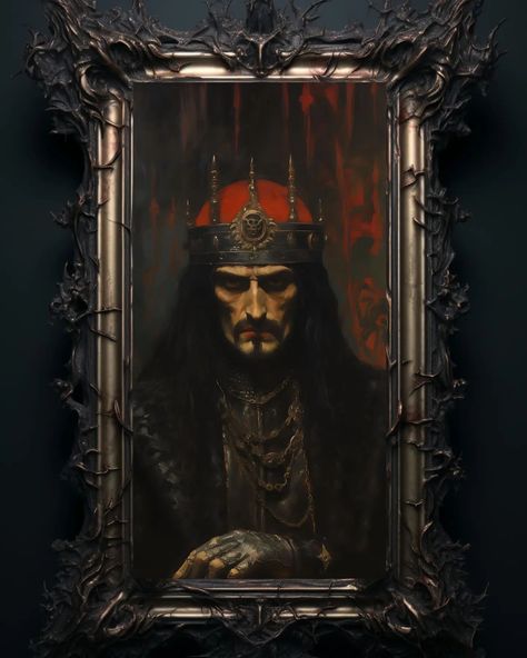 11x14 "Vlad the Impaler" Art Print https://yecuriosityshoppe.etsy.com/listing/1554910434 #vladtepes #vladtheimpaler #countdracula #dracula #vampire #yecuriosityshoppe #etsyseller #etsy #etsyshop #etsystore #artprints #wallart #homedecor #artwork #printsforsale #buyart #supportsmallbusiness #artcollector #artlovers #artdaily #instaart #onlineart #artoftheday #artgram #shopsmall #smallbusinessowner Dracula Art, Vampire Counts, Victorian Vampire, Vlad The Impaler, Vampire Dracula, Dark Stories, Inspirational Illustration, Count Dracula, Creatures Of The Night