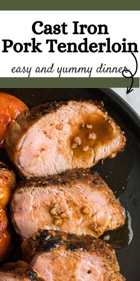 Peppercorn Pork Tenderloin, Tenderloin Recipes Oven, Best Pork Tenderloin, Best Pork Tenderloin Recipe, Honey Balsamic Glaze, Pork Tenderloins, Pork Tenderloin Recipe, Iron Recipes, Iron Skillet Recipes