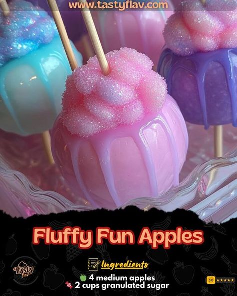 Cotton Candy Candy Apples, Sweet Ocean Candy Apples, Colorful Candy Apples, Jolly Ranchers Candy Apples, Candy Dips, Halloween Chex Mix Recipes, Colored Candy Apples, Birthday Party Sweets, Pop Rocks Candy