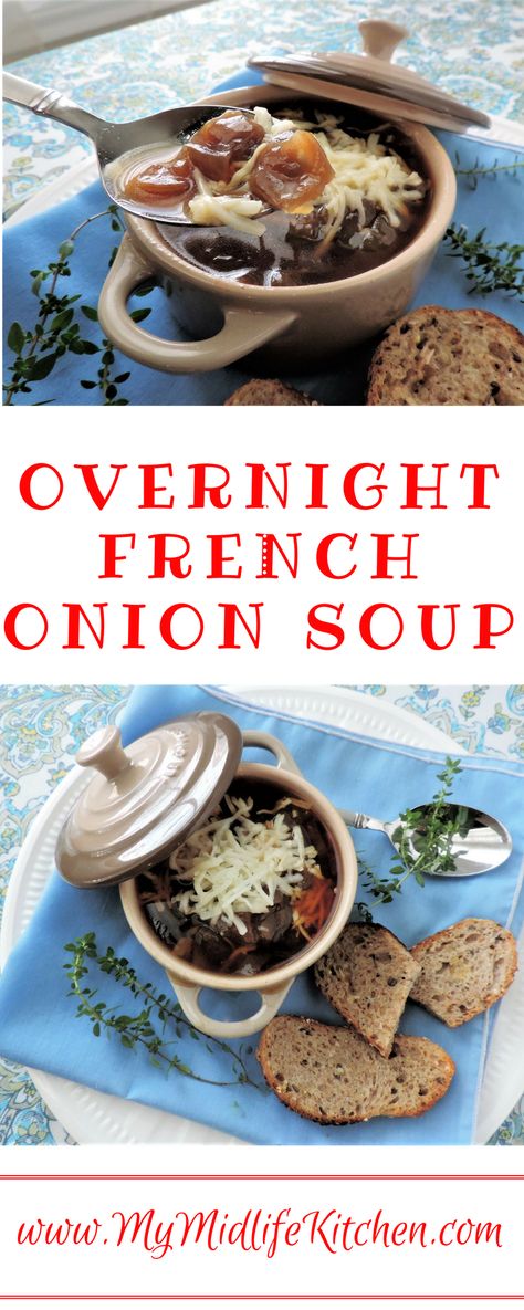 Overnight French Onion Soup, Crock Pot Onion Soup, French Onion Soup Slow Cooker, Slow Cooker French Onion Soup, Crock Pot French Onion Soup, Crockpot French Onion Soup Slow Cooker, Overnight Crockpot French Onion Soup, French Onion Soup Without Wine, Healthy French Onion Soup Recipe