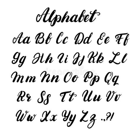 Alfabet Font, Calligraphy Fonts Alphabet, Tattoo Fonts Cursive, Cursive Writing Worksheets, Stylish Alphabets, Alphabet Writing, Hand Lettering Alphabet, Lettering Alphabet Fonts, Cursive Letters