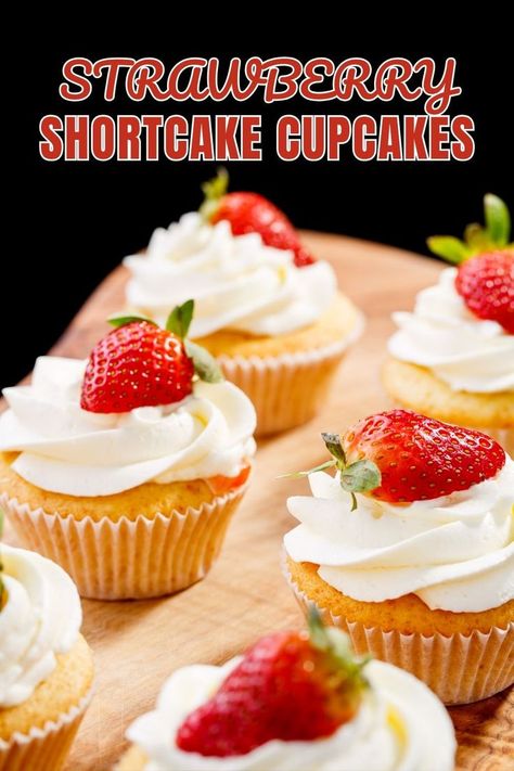 Best Strawberry  Shortcakes Cupcake Best Strawberry Shortcake, Strawberry Shortbread, Strawberry Shortcake Cupcakes, Shortcake Cupcakes, Strawberry Shortcake Cupcake, Strawberry Shortcakes, Moist Cupcakes, Unique Cupcakes, Making Whipped Cream