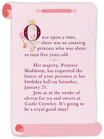 Medieval Scroll, Fairytale Birthday Party, Mary Birthday, Fairytale Birthday, Flamingo Baby Shower, Kids Birthday Party Invitations, Paperless Post, Birthday Invitations Kids, Online Invitations