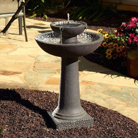 Best Outdoor Water Fountains 2023: 7 Options That Will Turn Your Garden Into a Zen-Like Retreat | ehow Solar Powered Fountain Pump, Solar Powered Fountain, Solar Water Fountain, Forest Brown, Doors Makeover, Pantry Organizers, Water Fountains Outdoor, Fountain Pump, Single Serve Coffee Makers