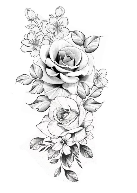 Rose Floral Tattoo Design, Upper Shoulder Tattoo, Rose Tattoo Stencil, E Tattoos, Rose Tattoo On Arm, Rose Reference, Rose Flower Tattoos, Rose Drawing Tattoo, Rose Tattoo Sleeve