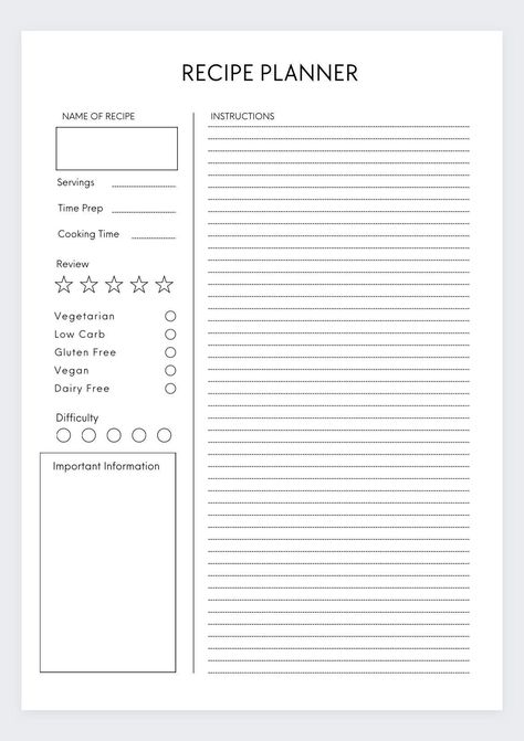 Recipe Planner Card,Family Recipe,Food Planner,Recipe Book,Meal Tracking,Food Log,Recipe Tracker,Recipe Log,Food Planning,Meal Prep,Recipes by DigiplannersDesigns on Etsy Cooking Planner, Recipe Tracker, Recipe Sheet, Meal Planners, Recipe Planner, Daily Schedule Planner, Recipe Sheets, Food Log, Family Planner