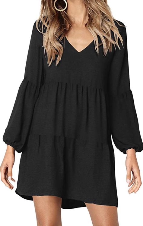 Wavy Sleeved tunic dress Summer Tunic Dress, Dress Amazon, Casual Work Dresses, Summer Tunic, Summer Tunics, Shift Dresses, African Clothing Styles, Mini Dress Casual, Tunic Dress