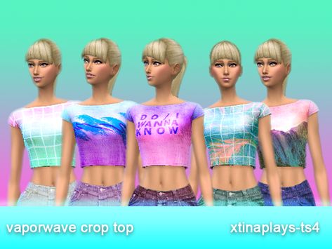 Sims 4 Cc Vaporwave, Vaporwave Clothes, Sims 4 Clothing Sets, Vaporwave Aesthetic, Sims 4 Cas, Sims 4 Clothing, Sims 4 Cc, Clothing Sets, The Sims Resource