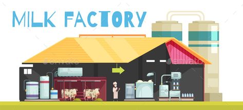 Milk Factory Production Background #Factory, #Milk, #Background, #Production Milk Background, Math Puzzles Brain Teasers, Factory Illustration, Milk Factory, Farmers Market Display, Celebration Day, Milk Production, Market Displays, Profile View