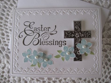 Easter Card Ideas, Easter Cards Religious, Stampin Up Easter Cards, Stampin Up Easter, Confirmation Cards, Easter Messages, Easter Cards Handmade, Baptism Cards, Easter Images