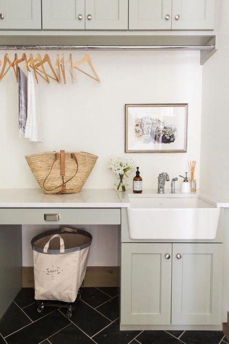 Laundry Room Organization Storage, Laundry Room Storage Shelves, Small Laundry Room Organization, Room Storage Diy, Mudroom Laundry Room, Farmhouse Laundry Room, Mud Room Storage, Casa Country, Laundry Room Cabinets