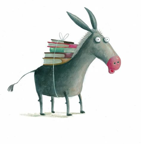 Donkey Drawing, Library Day, Illustration Animals, Naive Illustration, Horse Illustration, Animal Art Prints, Book Illustration Art, Indian Art Paintings, Arte Animal