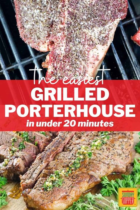 How To Grill The Perfect Steak, Steak Not On The Grill, Porterhouse Steak Recipe Grill, Porterhouse Steak Recipe Pan, How To Cook A Porterhouse Steak, Porterhouse Steak Recipe, Grilled Foil Packets, Cooking The Best Steak, Grilled Porterhouse Steak