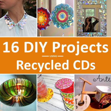 16 DIY CD Craft Ideas to Repurpose Old and Scratched CDs. Diy With Cds, Cd Craft Ideas, Cd Recycling, Crafts With Cds, Recycled Cd Crafts, Cd Recycle, Diy Cd, Easy Recycled Crafts, Cd Craft